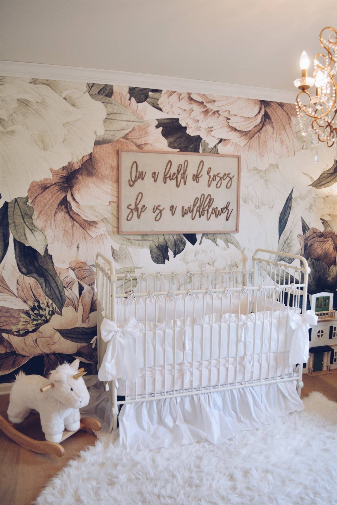 Baby Girl Nursery Floral , HD Wallpaper & Backgrounds