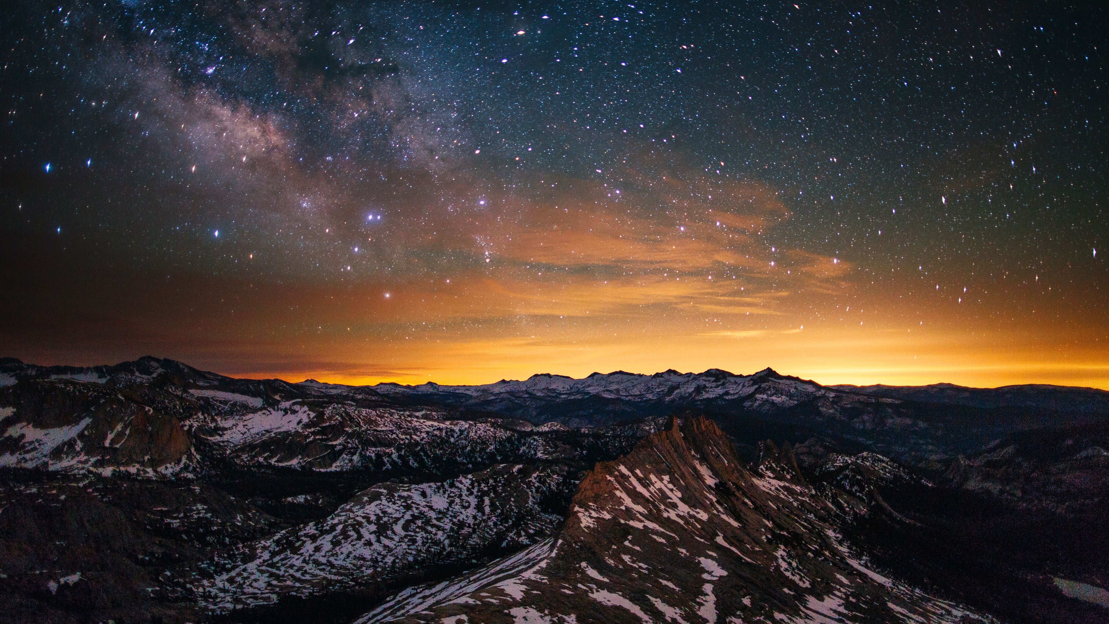 Mountains And Stars , HD Wallpaper & Backgrounds