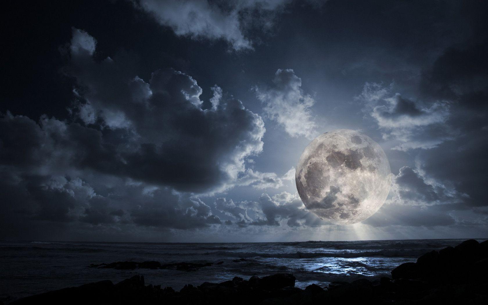 Dark Night Moon , HD Wallpaper & Backgrounds