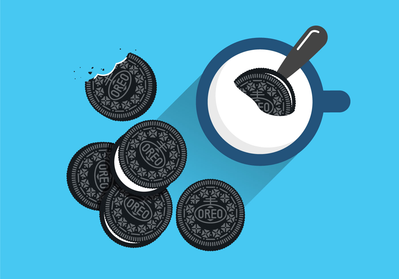 Milk And Oreos Clipart , HD Wallpaper & Backgrounds