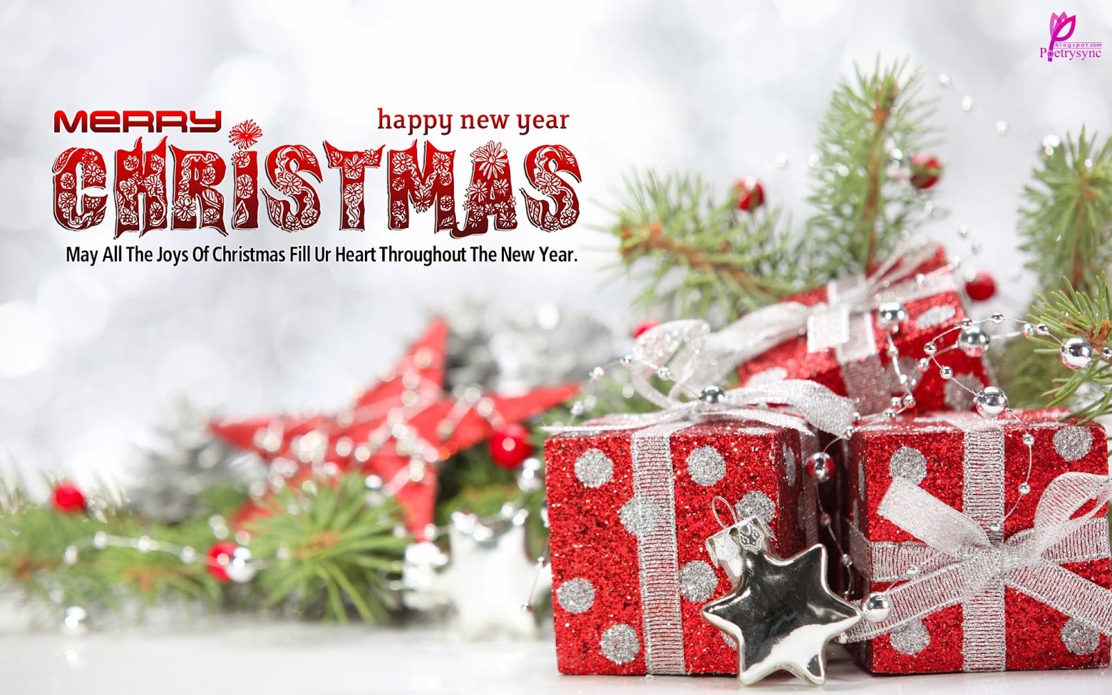 Beautiful Merry Christmas And Happy New Year , HD Wallpaper & Backgrounds