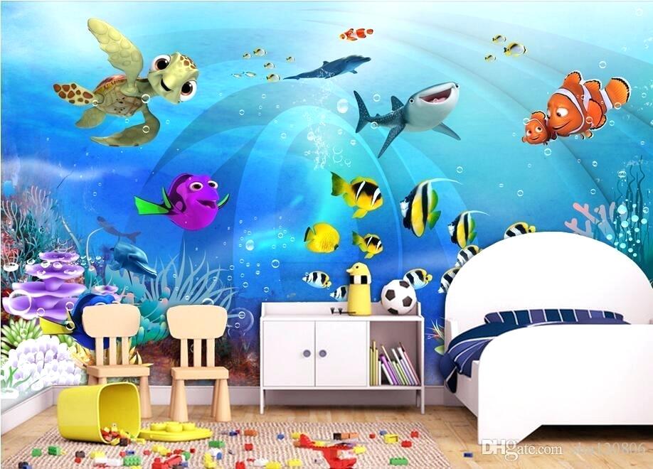 Under Water Fish Wall Painting , HD Wallpaper & Backgrounds