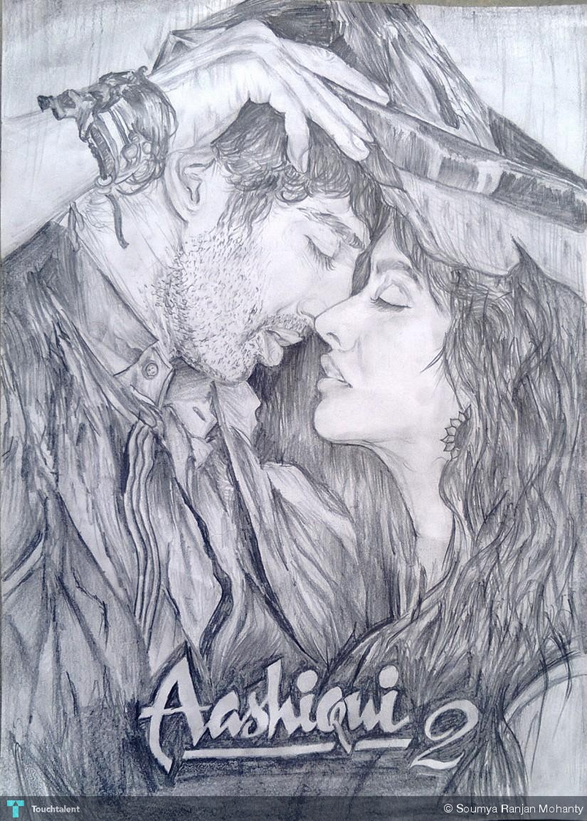 Aashiqui 2 Pencil Sketch , HD Wallpaper & Backgrounds