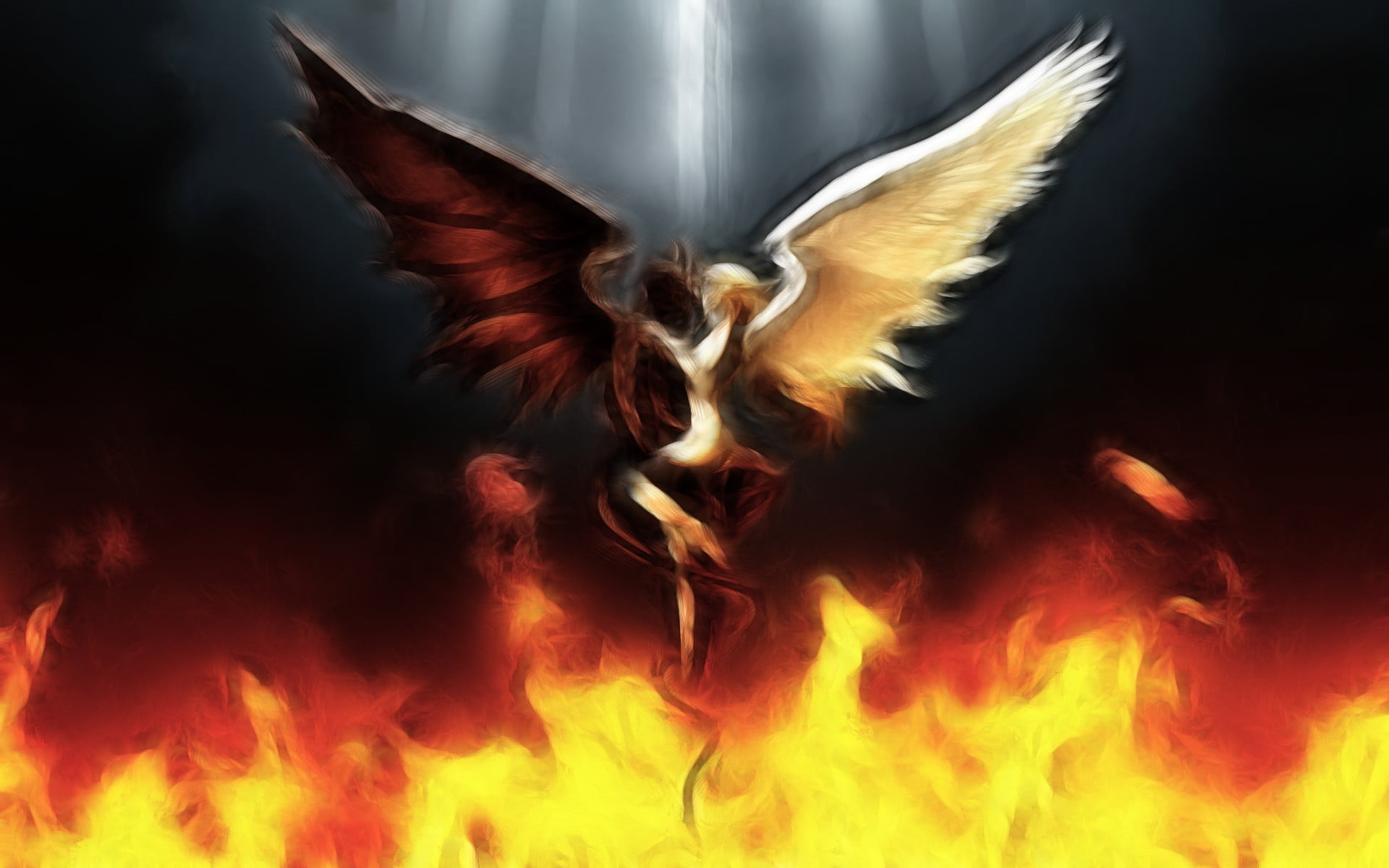 Angel Vs Evil , HD Wallpaper & Backgrounds