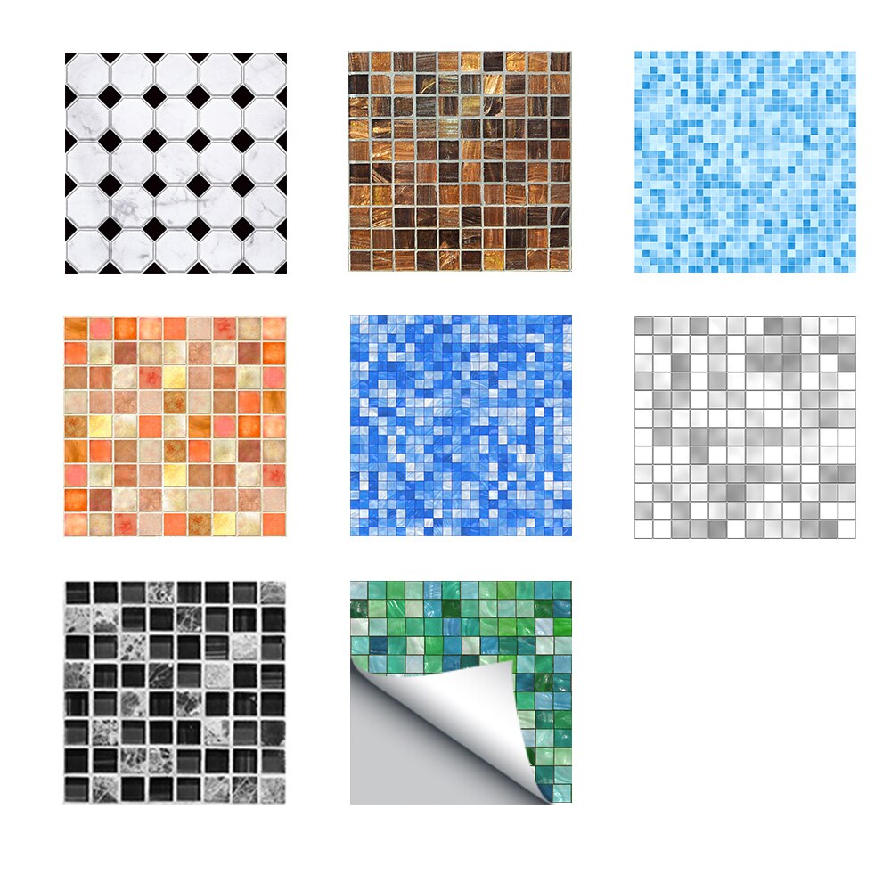 Self Adhesive Mosaic Tile Stickers Blue , HD Wallpaper & Backgrounds