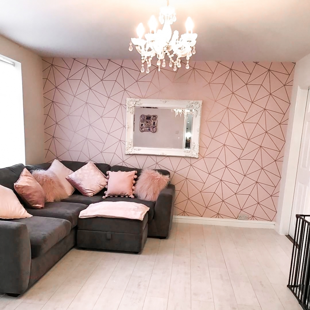 Rose Gold Wallpaper Living Room , HD Wallpaper & Backgrounds