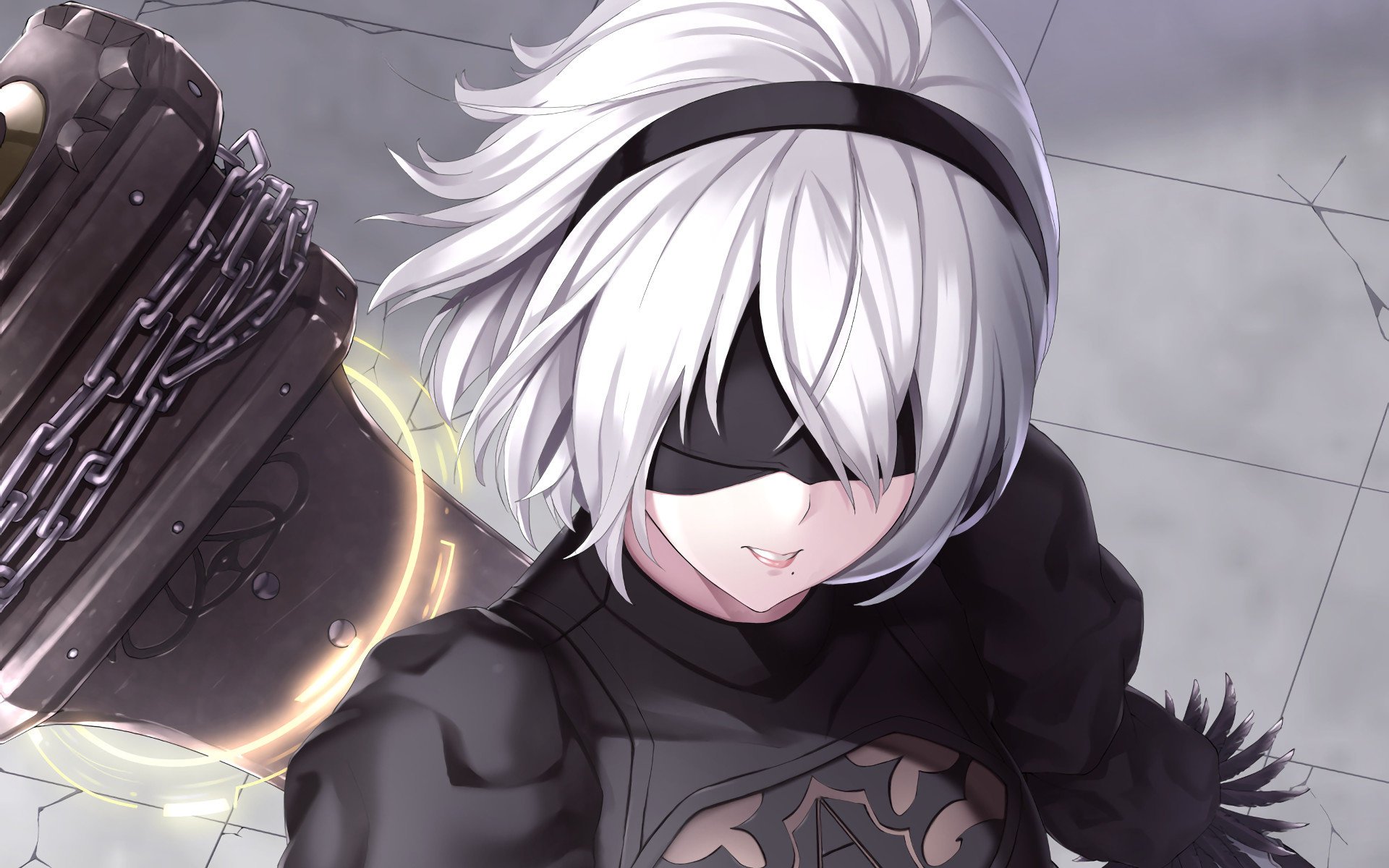 White Hair Eyepatch Anime , HD Wallpaper & Backgrounds