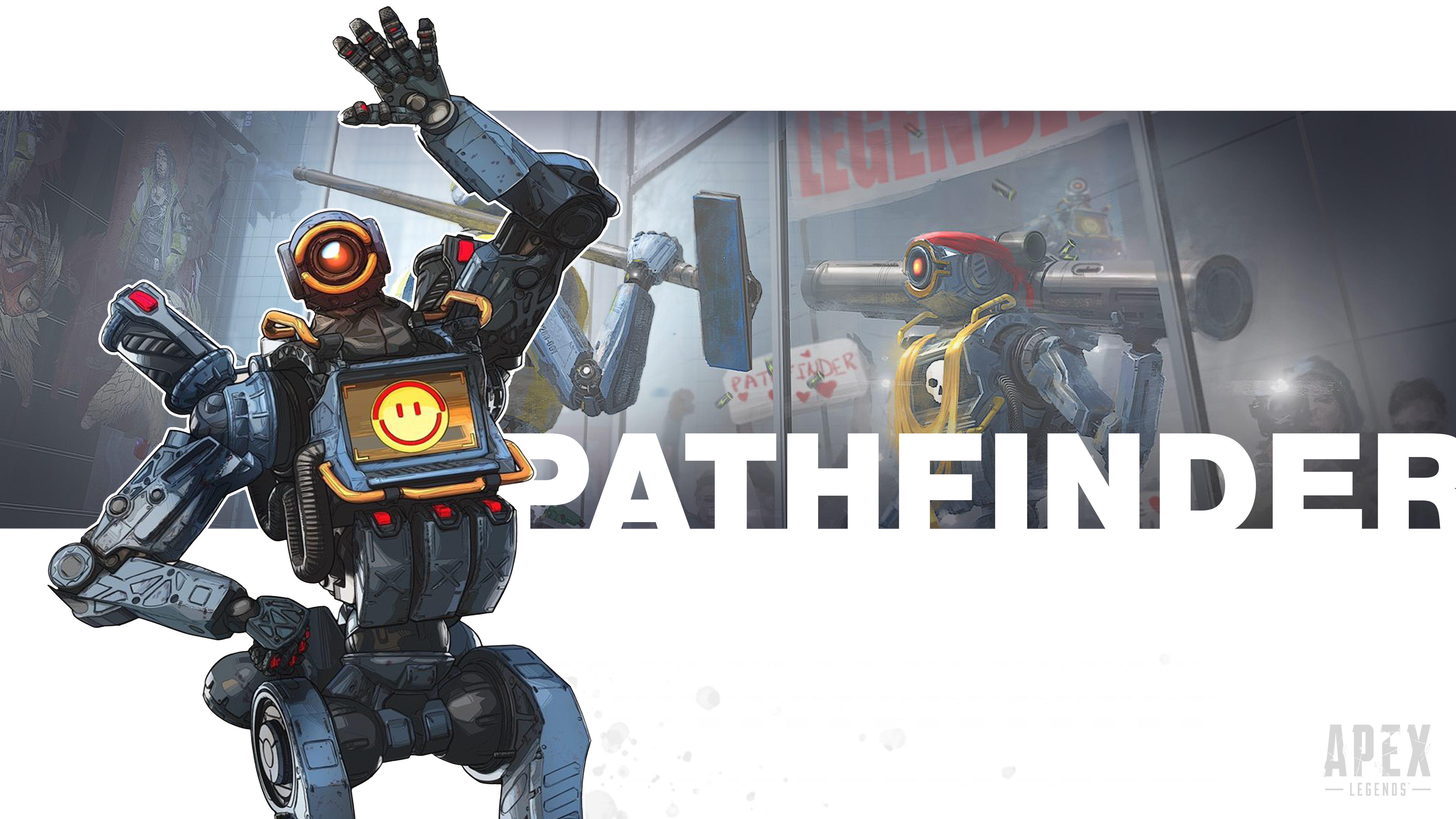 Featured image of post Pathfinder Apex Legends Wallpaper Hd Pathfinder is the fastest legend and here s how to get good with the grappling hook zipline gun and find the next ring s location
