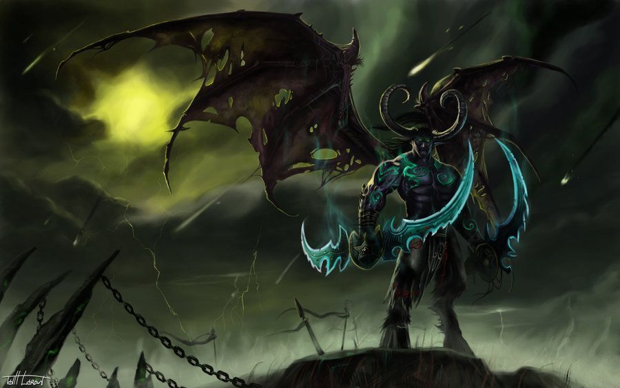 World Of Warcraft Illidan Art , HD Wallpaper & Backgrounds