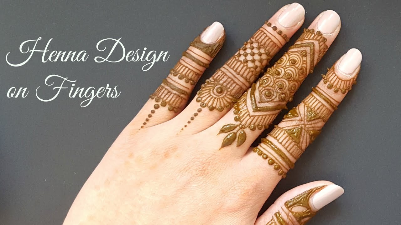 royal finger mehndi design