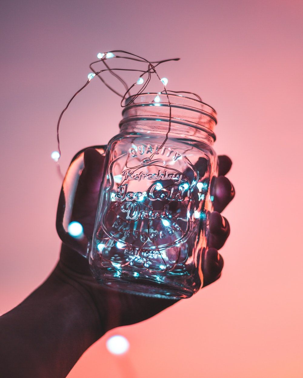 Jar With Lights Inside , HD Wallpaper & Backgrounds
