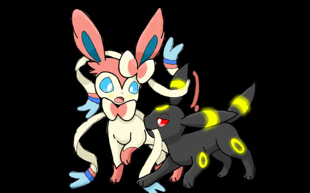 Sylveon And Umbreon , HD Wallpaper & Backgrounds