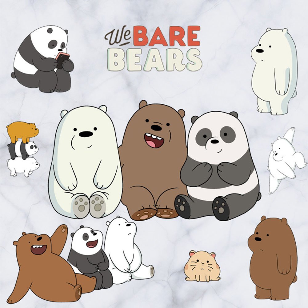 We Bare Bears Beruang Kutub Kartu Lucu Boneka Hewan