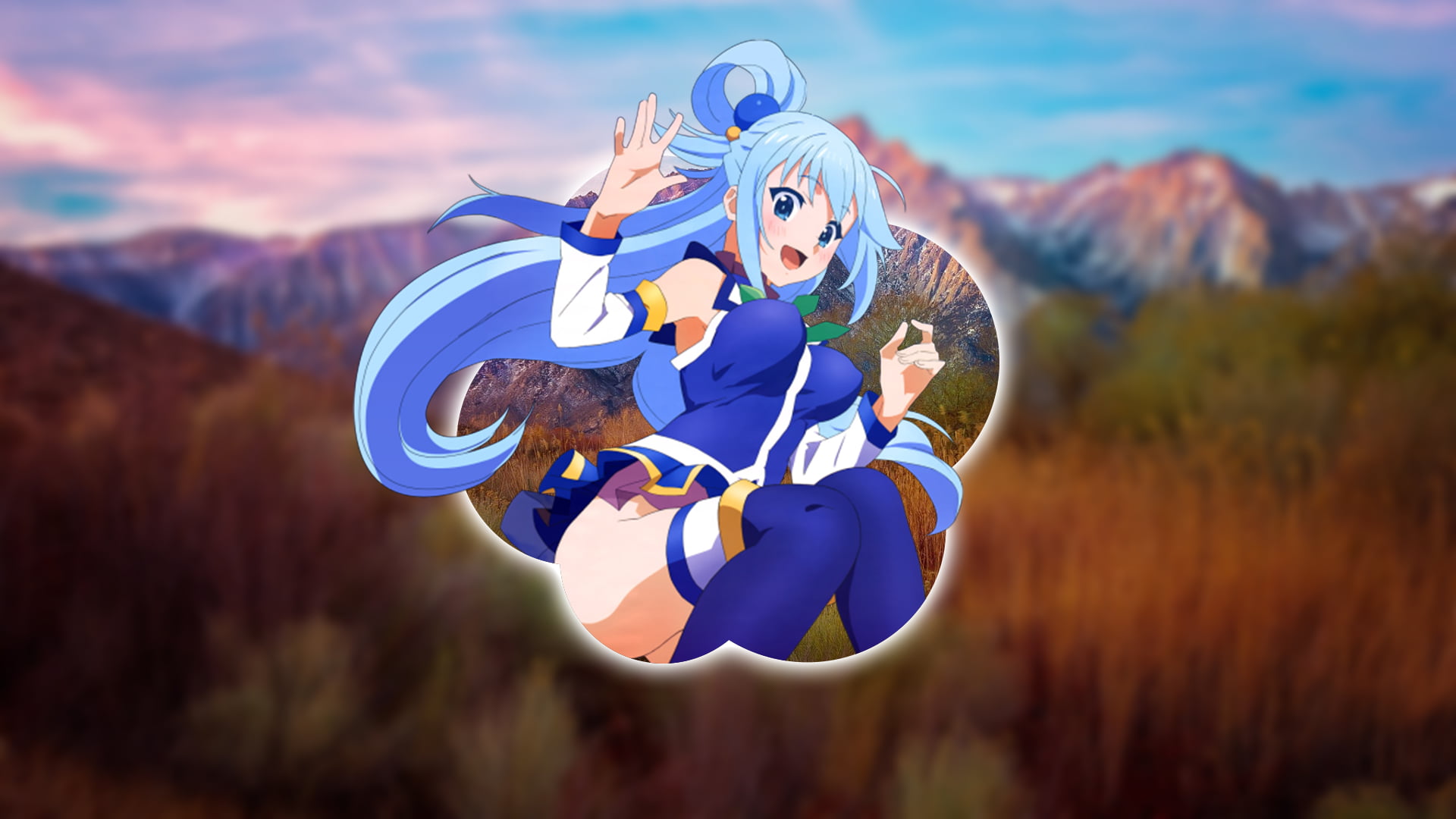 Background Anime Aqua Konosuba , HD Wallpaper & Backgrounds