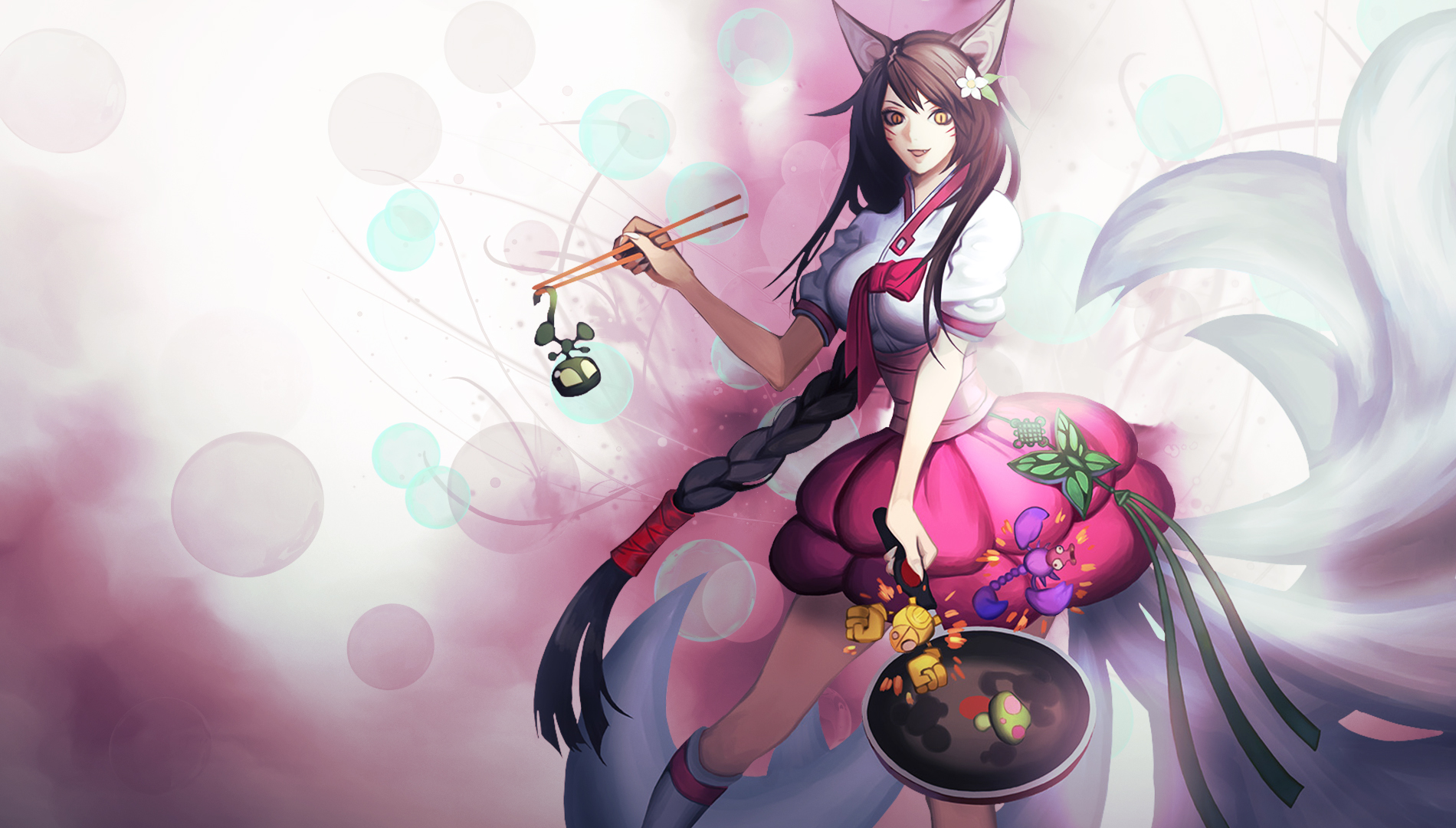 Ahri Art , HD Wallpaper & Backgrounds