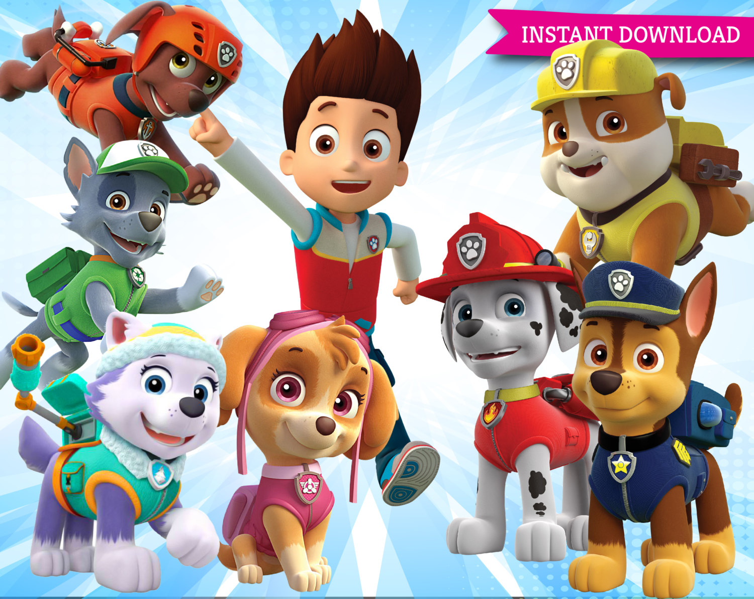 Paw Patrol Characters All , HD Wallpaper & Backgrounds