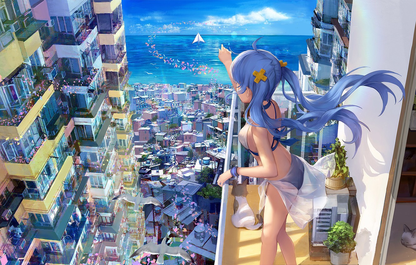 Anime Ocean , HD Wallpaper & Backgrounds