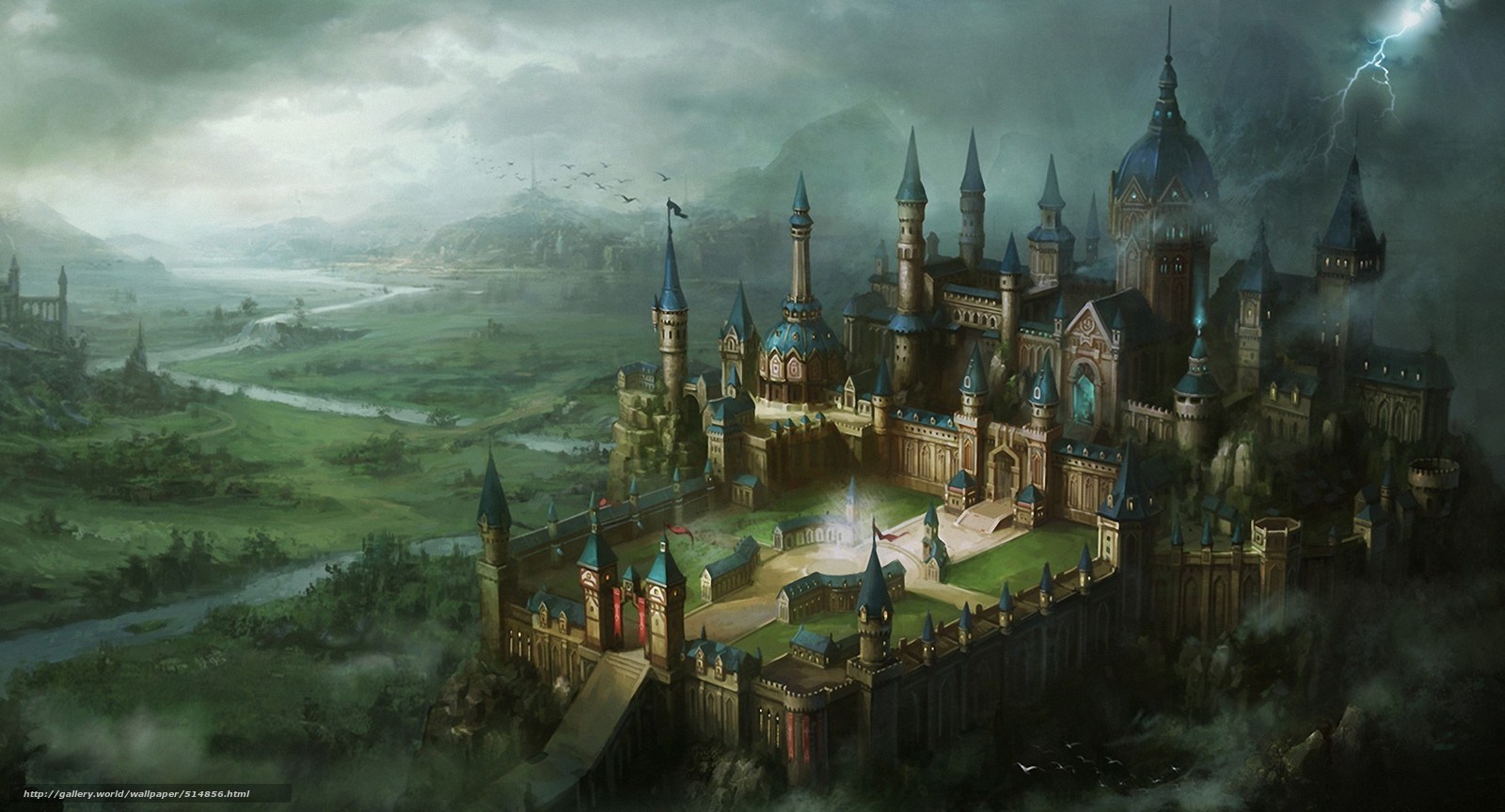 Fantasy Castle In A Valley , HD Wallpaper & Backgrounds