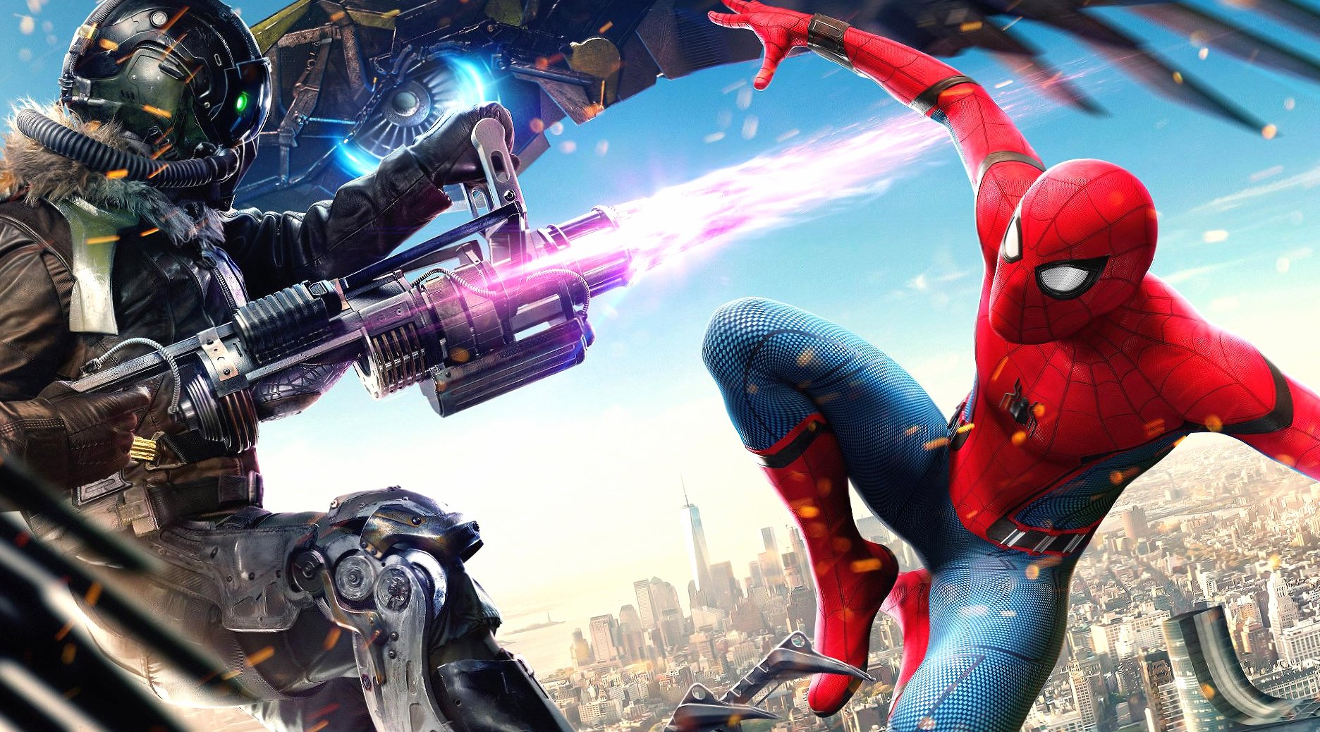 Spiderman Vs Vulture Homecoming , HD Wallpaper & Backgrounds