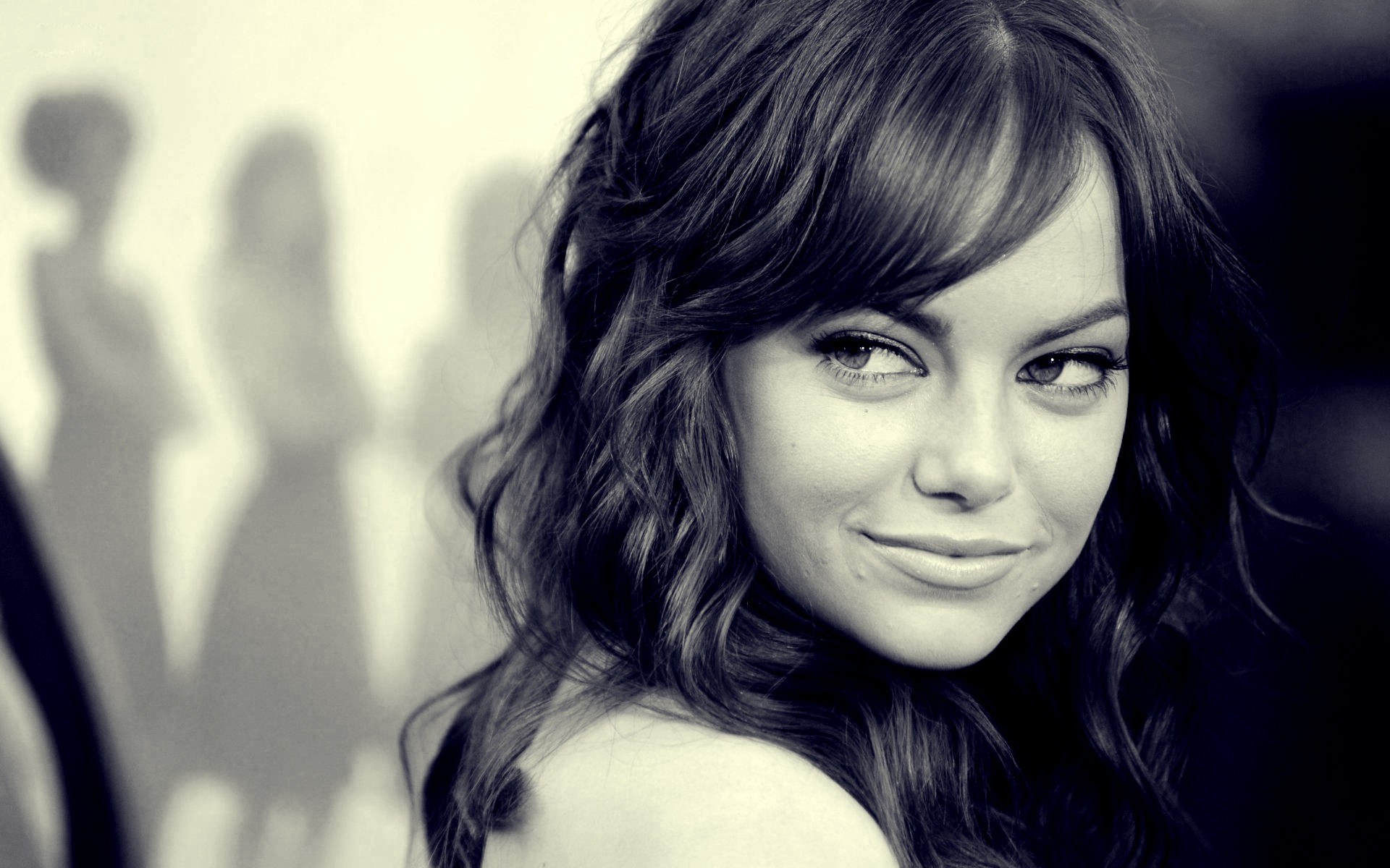 Emma Stone Black And White , HD Wallpaper & Backgrounds