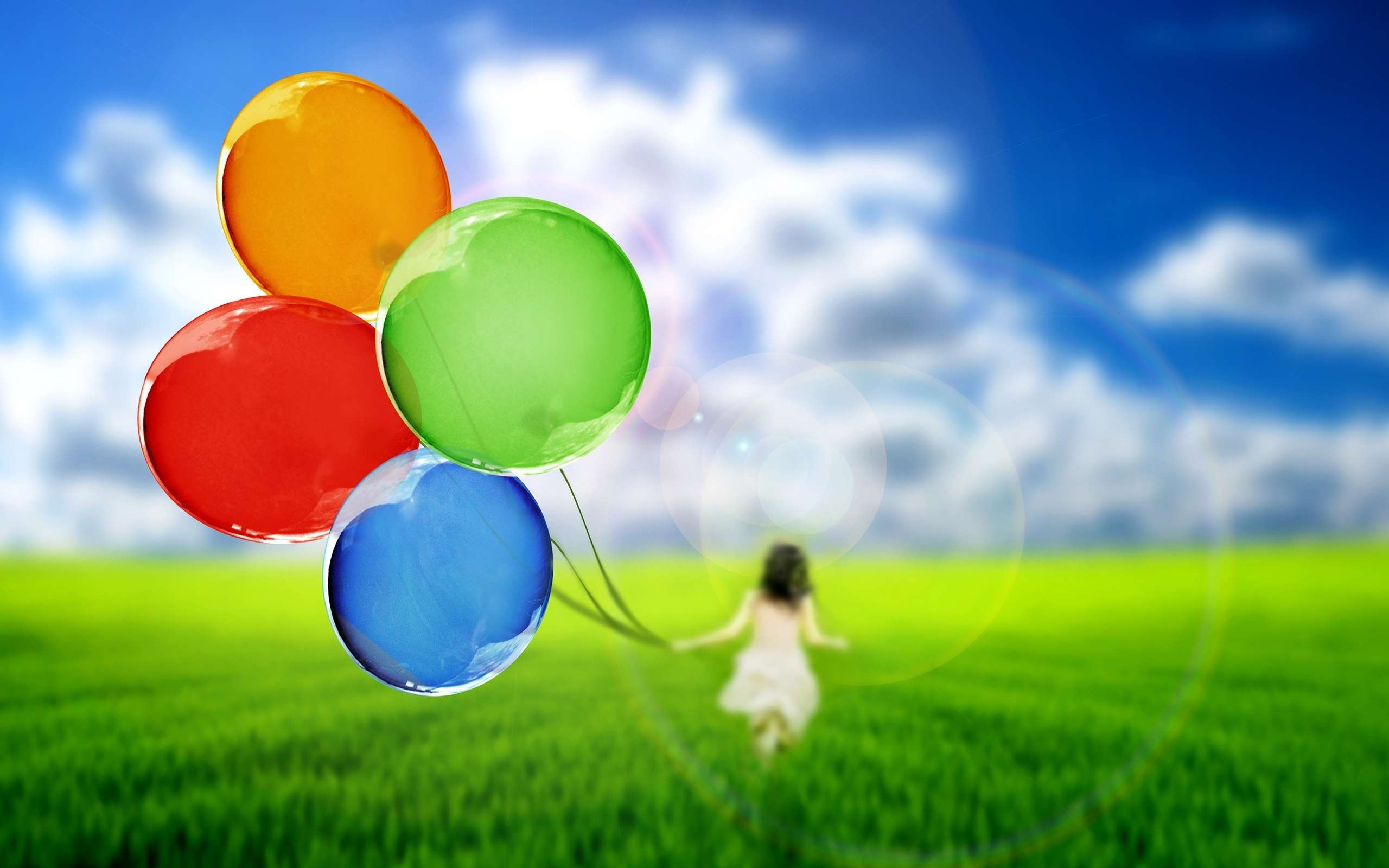Balloons Background With Nature , HD Wallpaper & Backgrounds