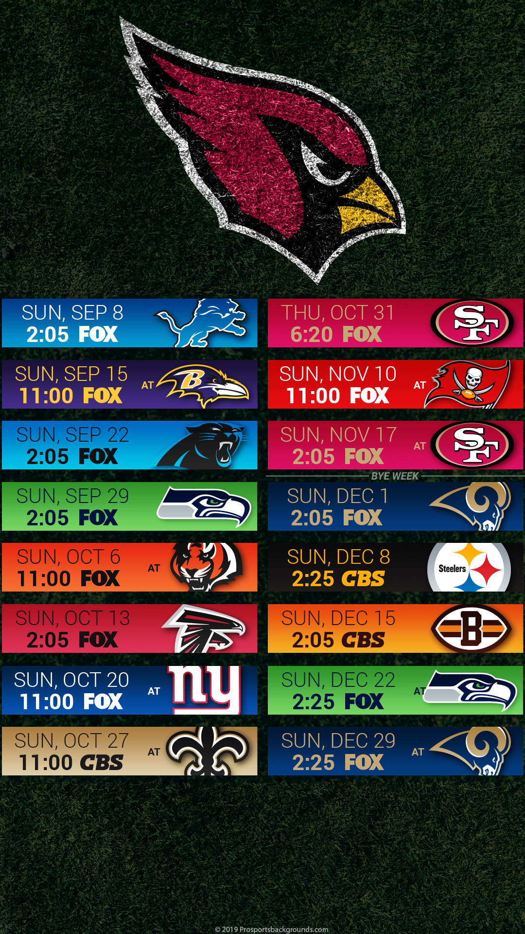 Arizona Cardinals 2019 Schedule , HD Wallpaper & Backgrounds