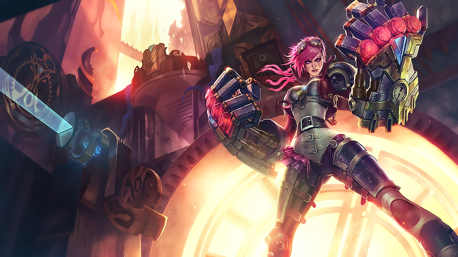 Vi League Of Legends Fan Art Art Of Lol , HD Wallpaper & Backgrounds