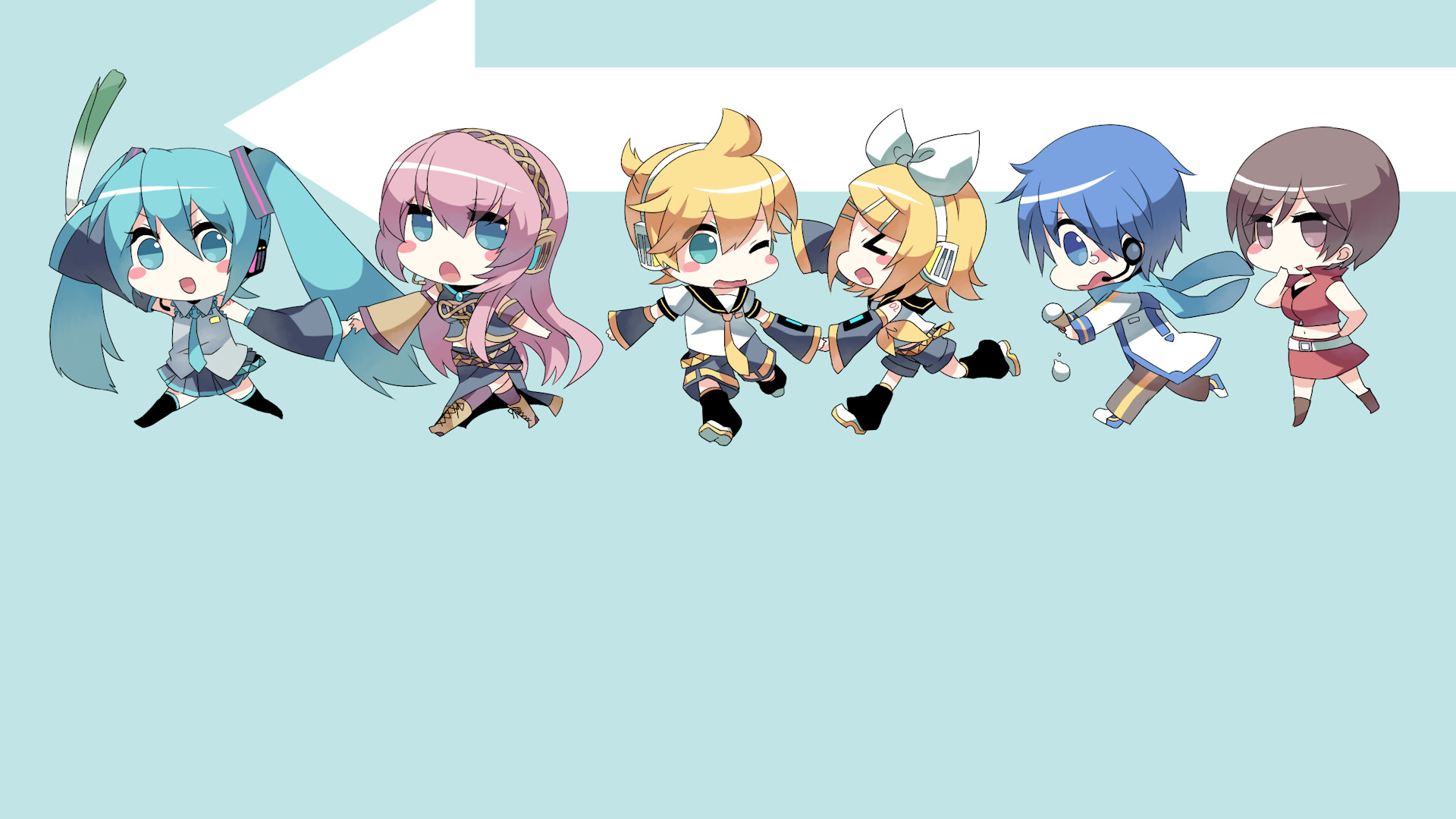 Hatsune Miku Chibi Y Megurine Luka , HD Wallpaper & Backgrounds