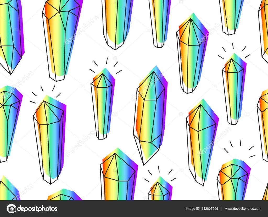 Rainbow Crystal Vector , HD Wallpaper & Backgrounds