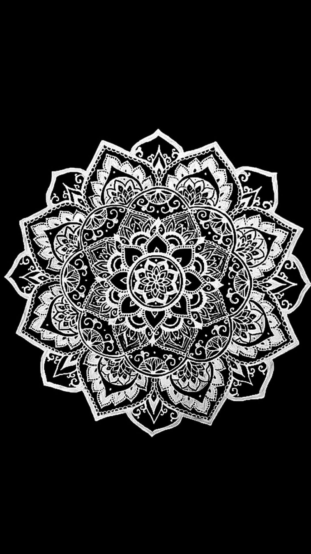 Mandala Black And White , HD Wallpaper & Backgrounds