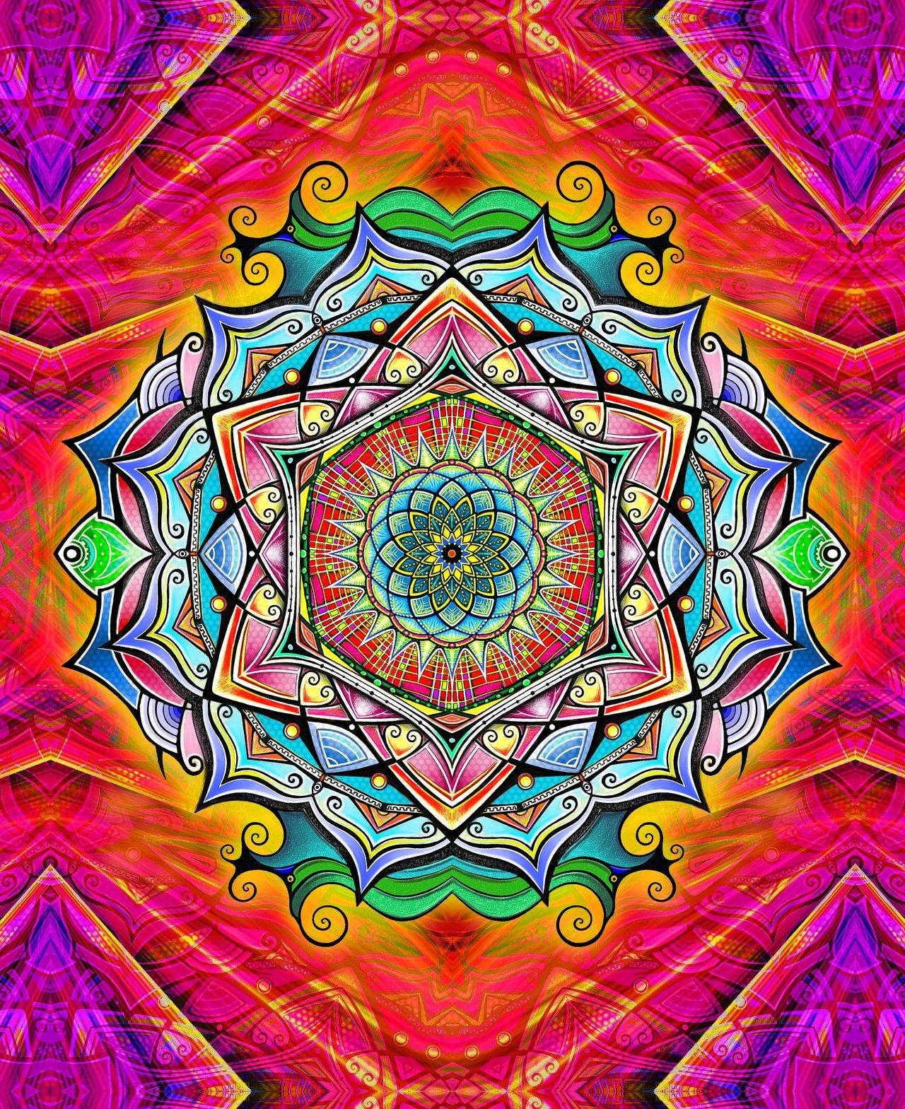 Psychedelic Mandala , HD Wallpaper & Backgrounds