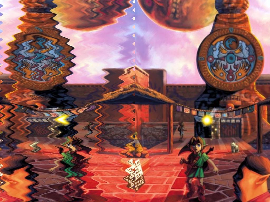 Zelda Poster Majora's Mask Clock Town , HD Wallpaper & Backgrounds