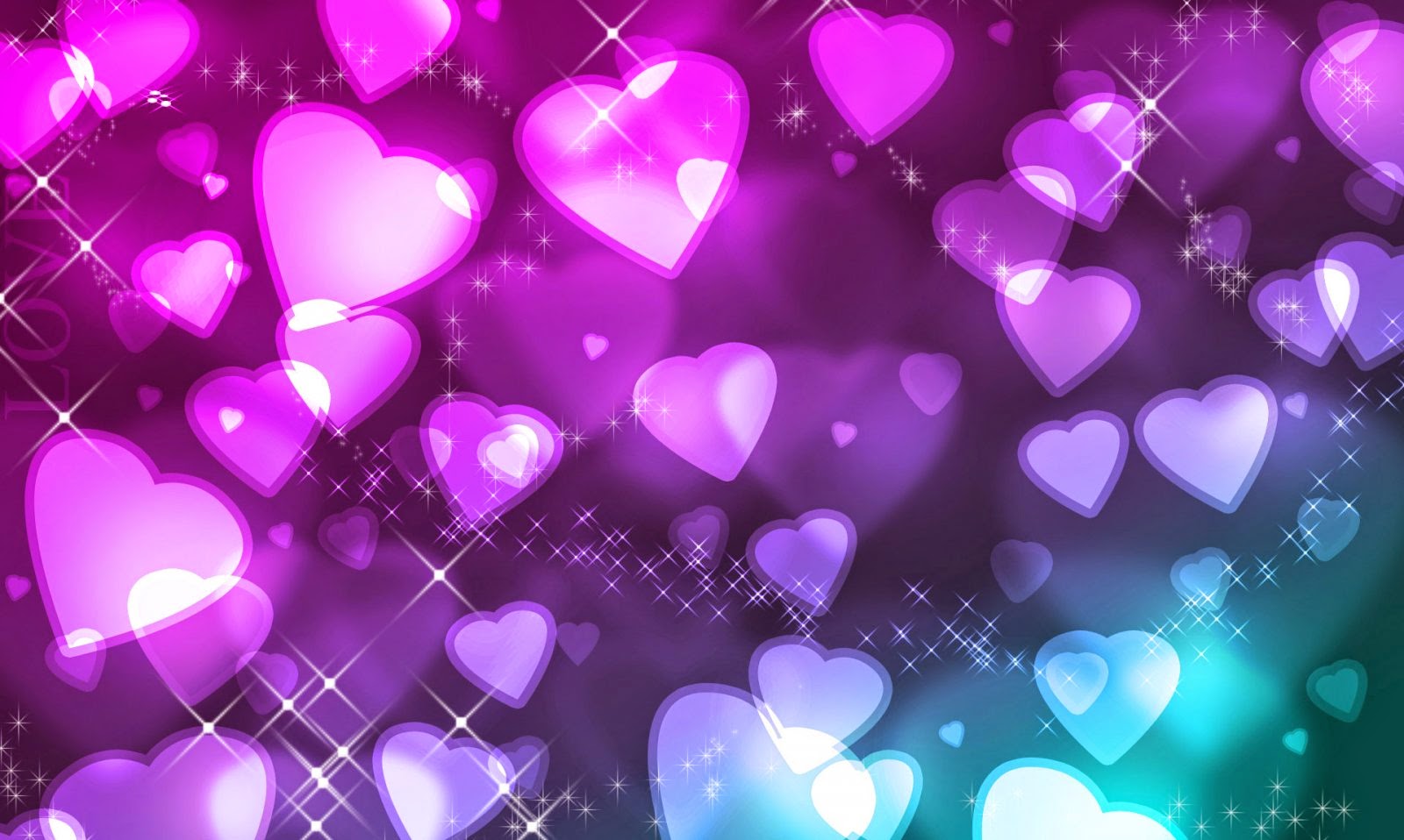 Blue And Purple Hearts Background , HD Wallpaper & Backgrounds