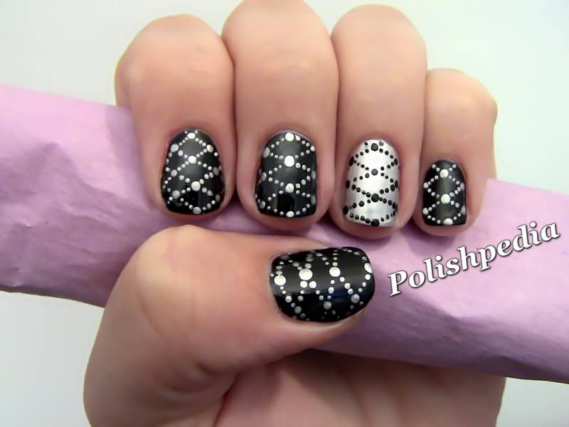Nail Art Black And Silver Design , HD Wallpaper & Backgrounds