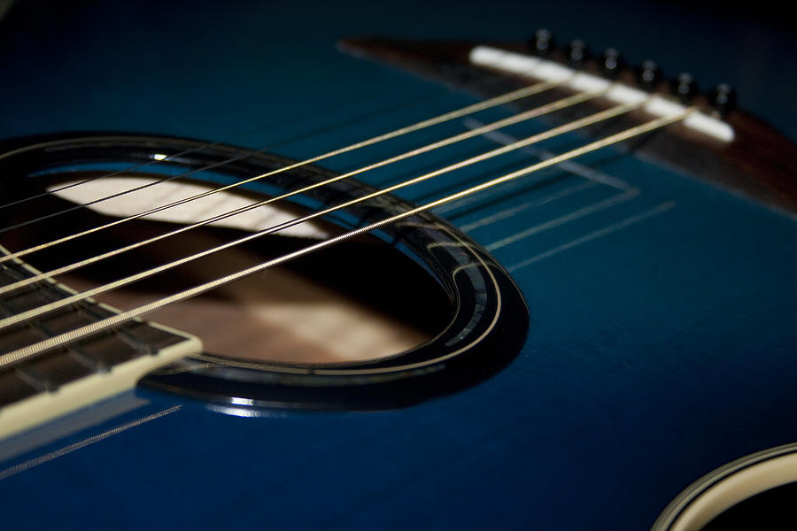 Blue Acoustic Guitar Wallpaper Hd , HD Wallpaper & Backgrounds