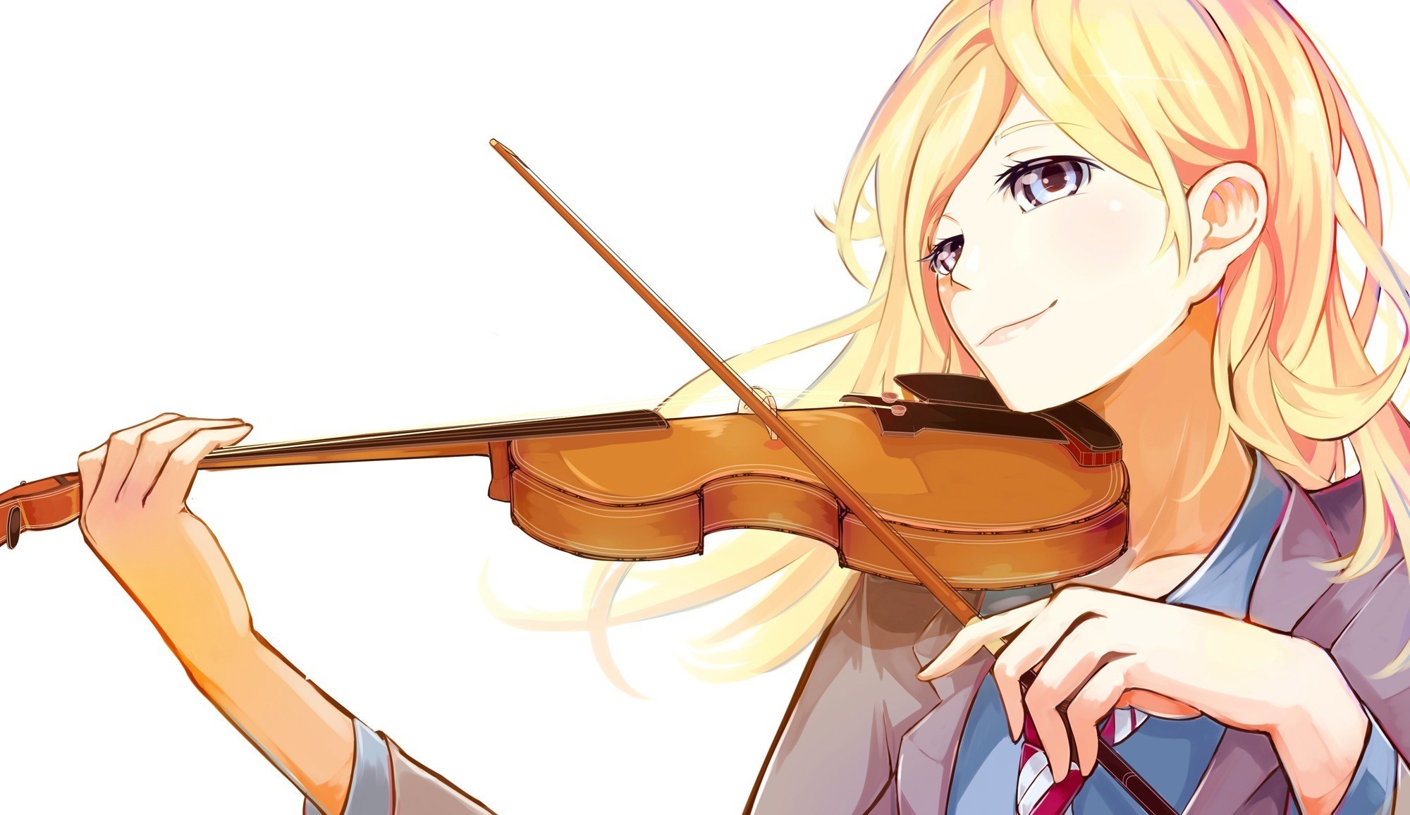 Anime Girl With Violin , HD Wallpaper & Backgrounds