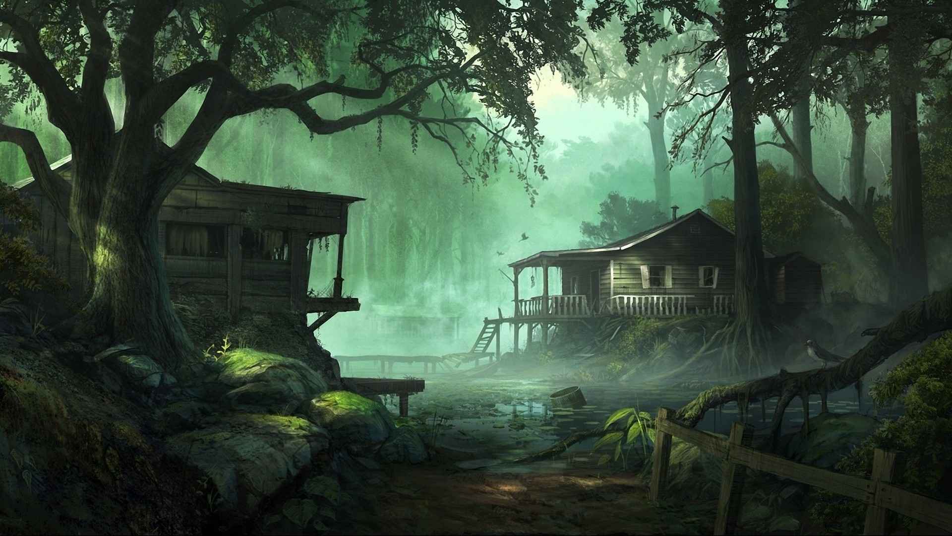 Swamp Digital Painting , HD Wallpaper & Backgrounds