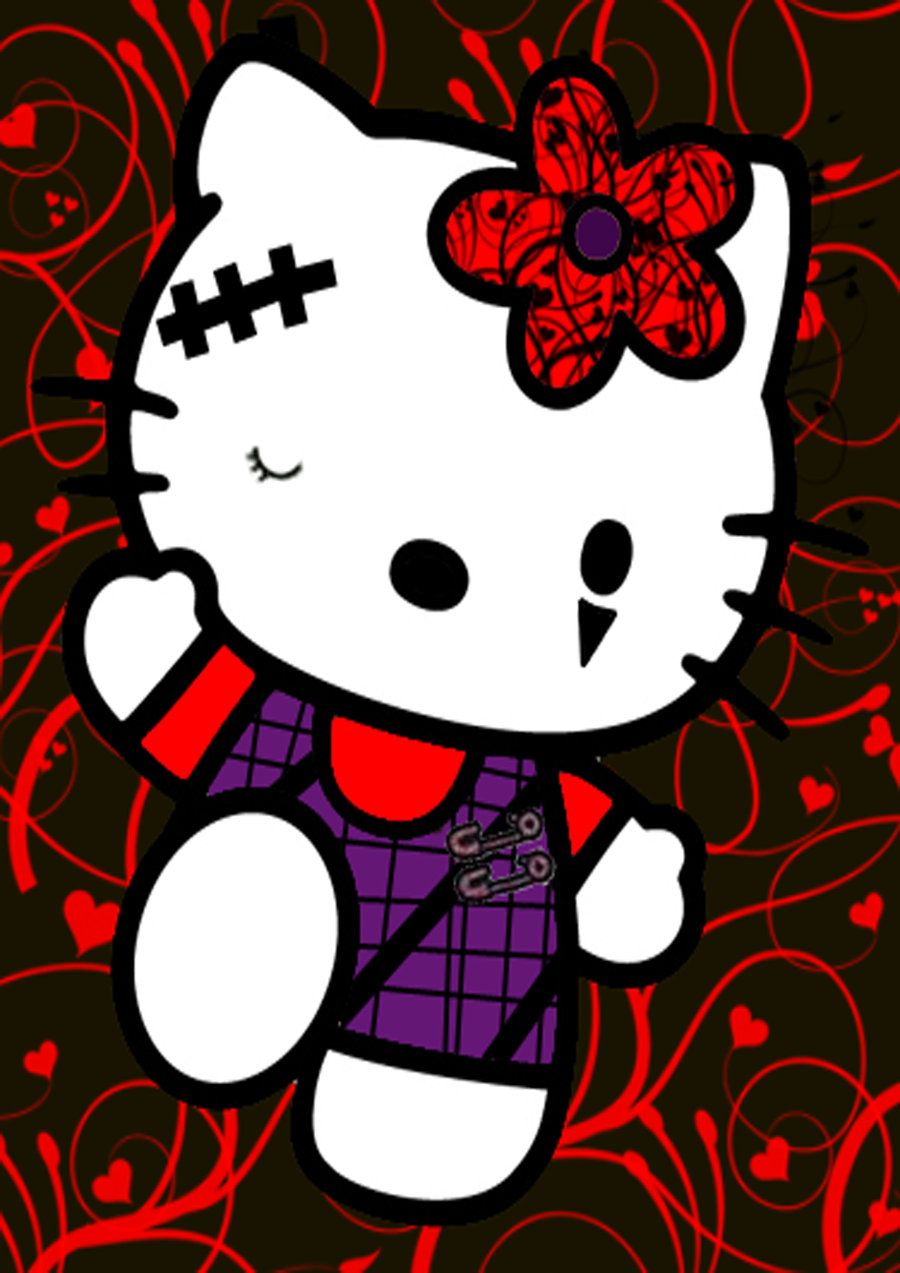 Gothic Hello Kitty , HD Wallpaper & Backgrounds
