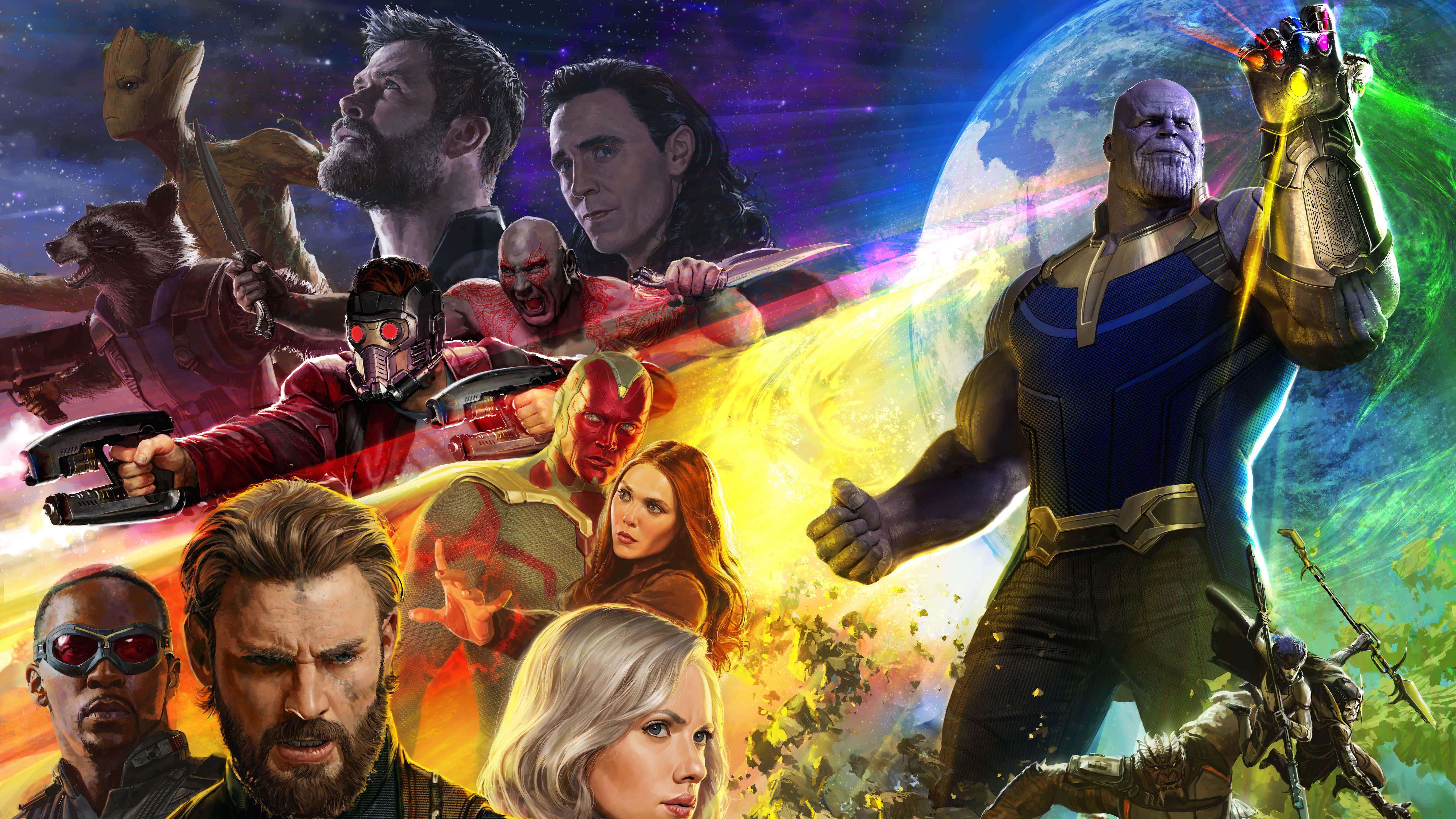 Infinity War All Marvel Movies , HD Wallpaper & Backgrounds