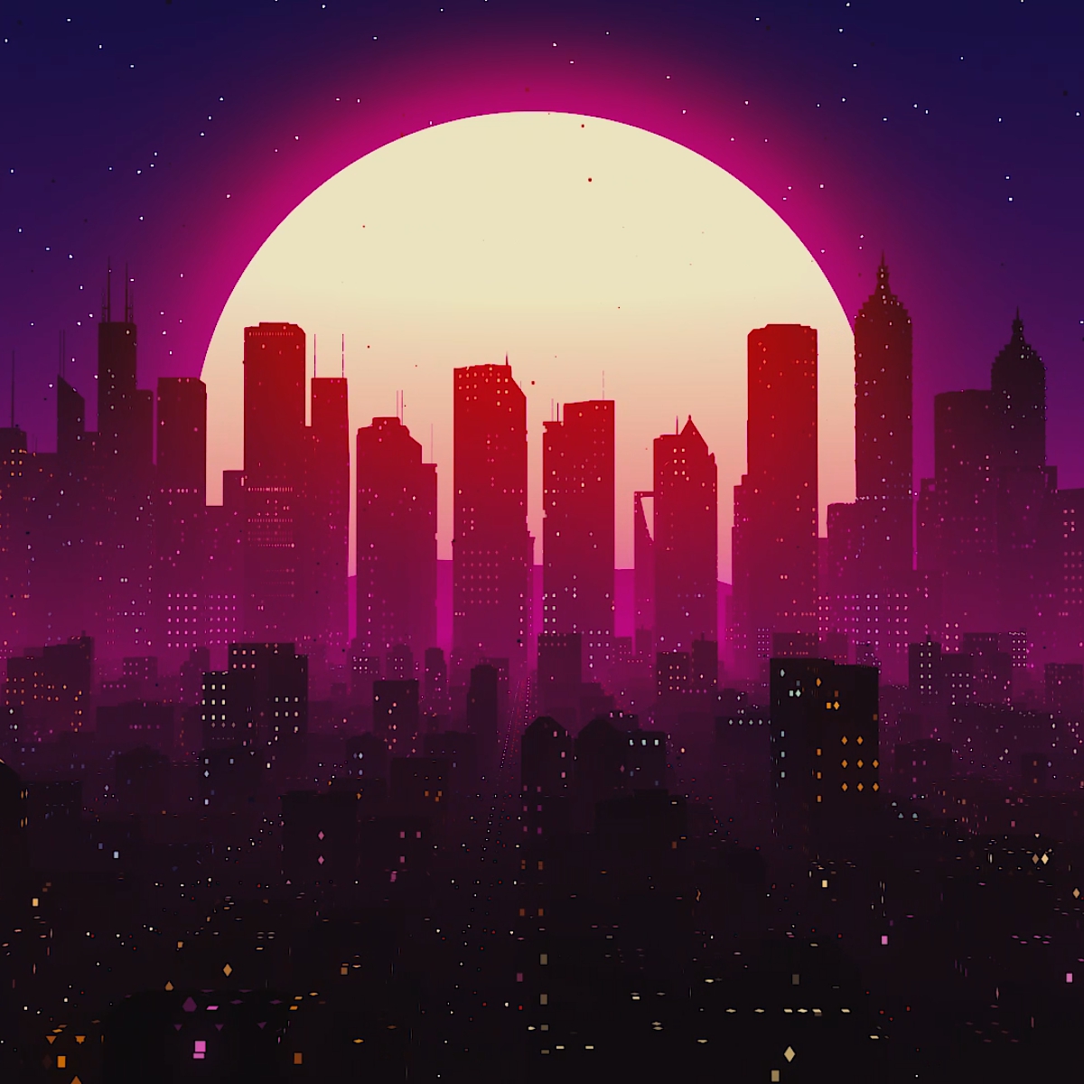 Synthwave City , HD Wallpaper & Backgrounds