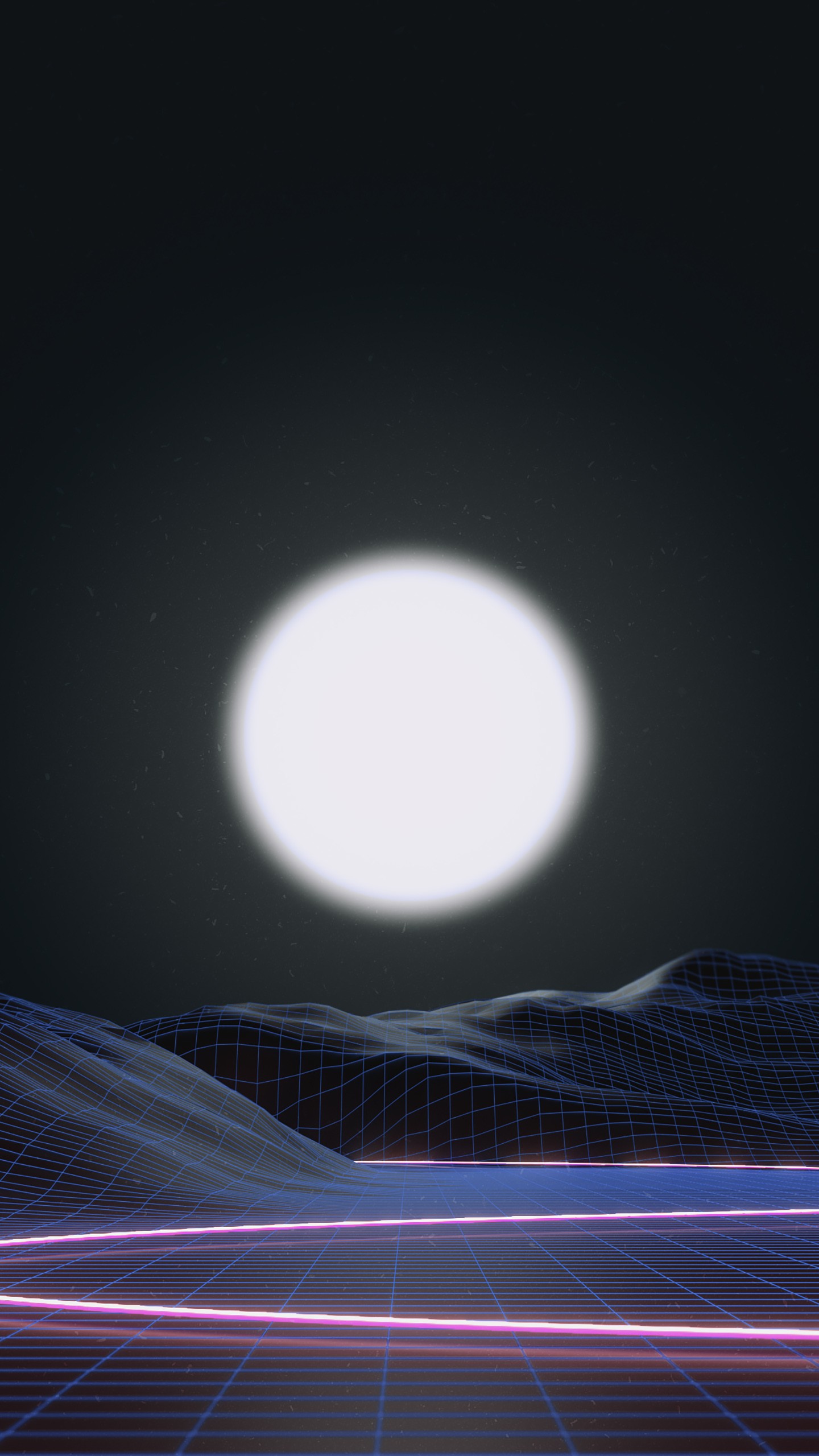 Synthwave Wallpaper Moon , HD Wallpaper & Backgrounds