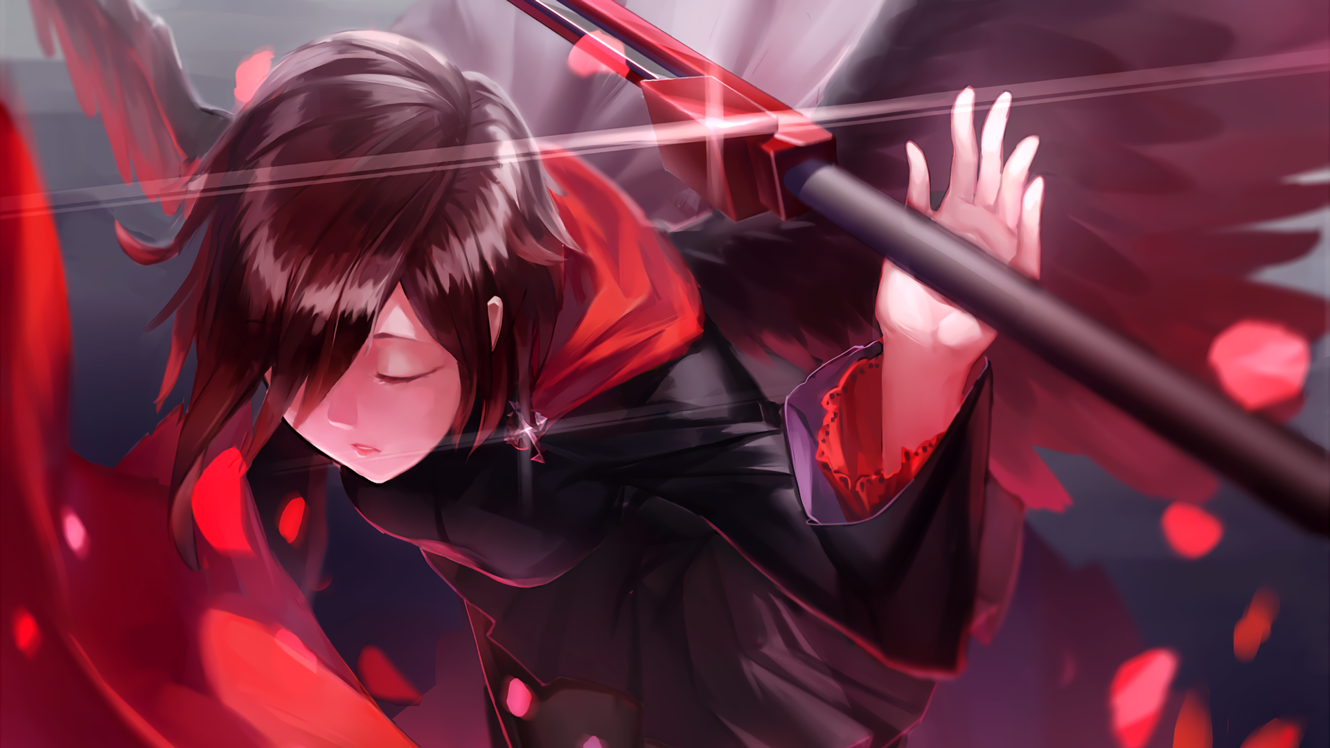 Ruby Rose Rwby Background , HD Wallpaper & Backgrounds
