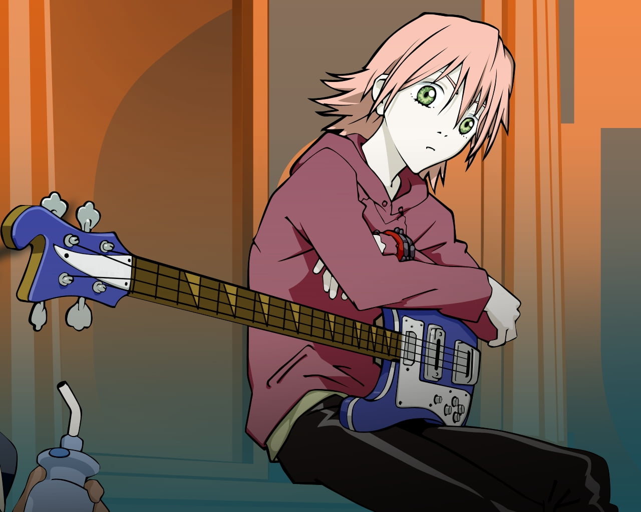 Anime Boy With Electric Guitar , HD Wallpaper & Backgrounds