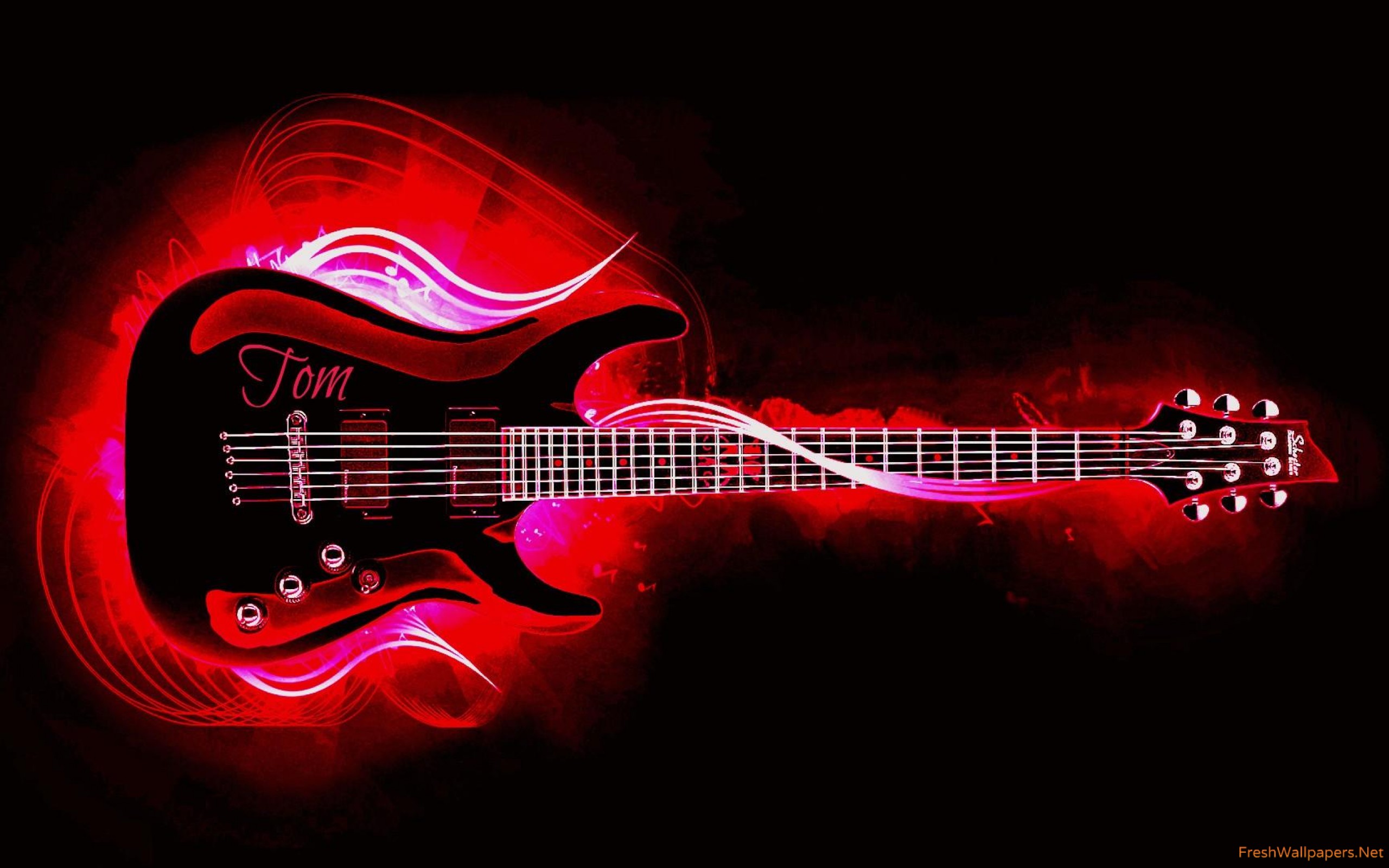 Red Guitar , HD Wallpaper & Backgrounds