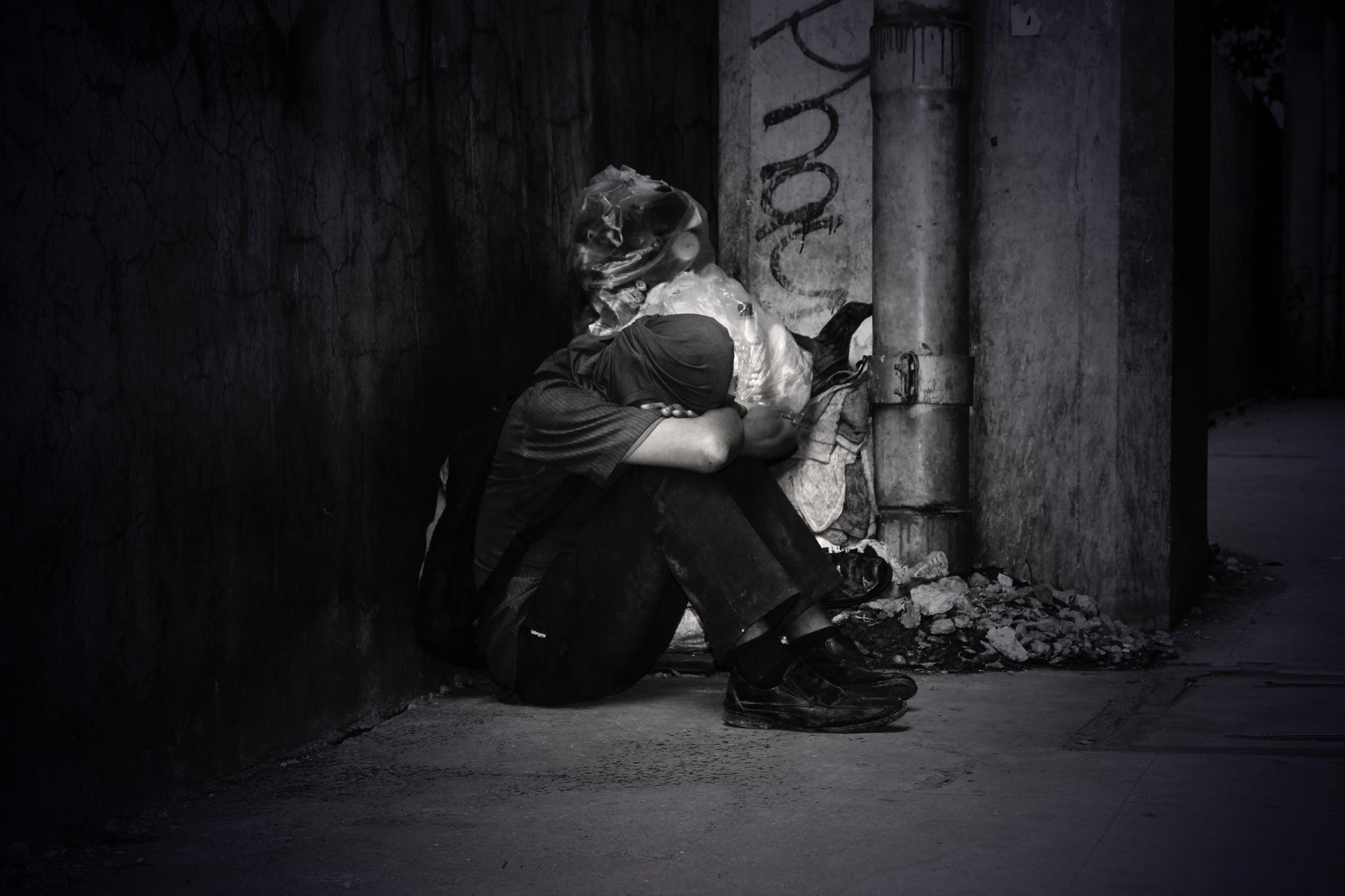 Homeless Black And White , HD Wallpaper & Backgrounds
