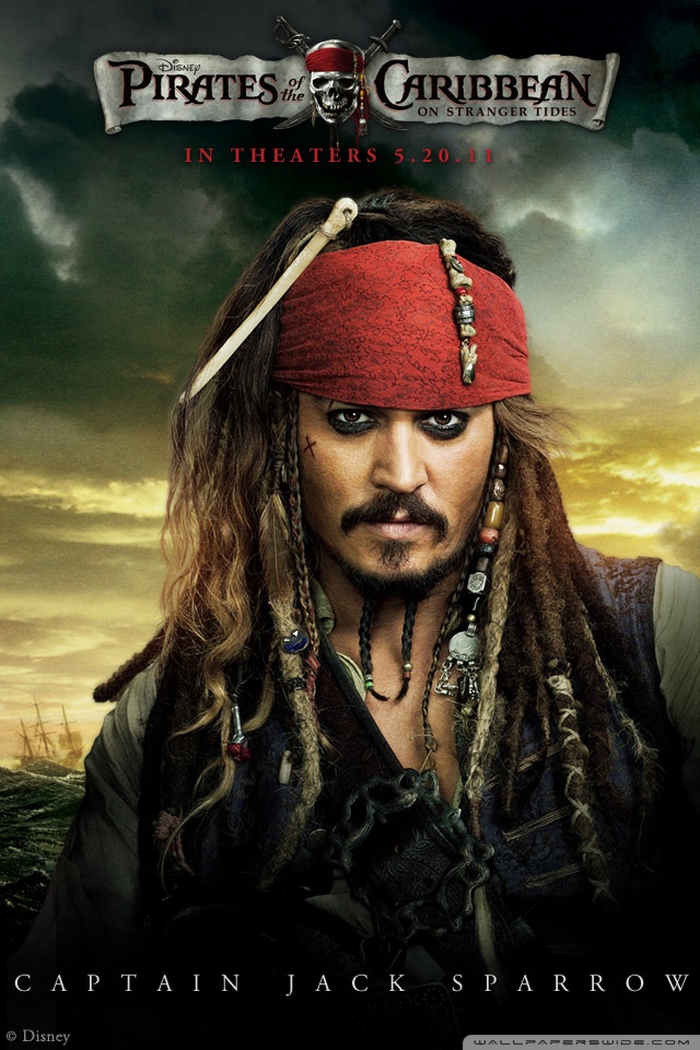 Mobile Hvga - Jack Sparrow Wallpaper Pirates Of The Caribbean , HD Wallpaper & Backgrounds