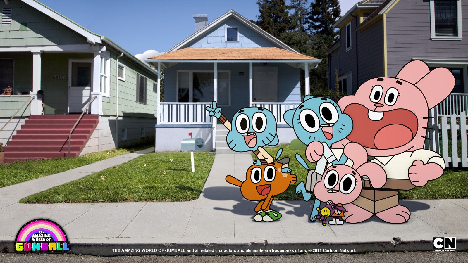 Lo Straordinario Mondo Di Gumball Wallpaper With A - Amazing World Of Gumball The Wattersons , HD Wallpaper & Backgrounds