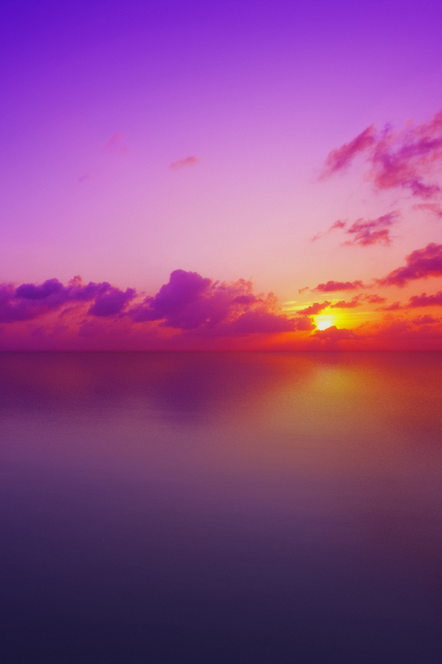 Purple Sunset Iphone Wallpaper Retina Iphone Wallpapers - Blue And Purple Sunset , HD Wallpaper & Backgrounds