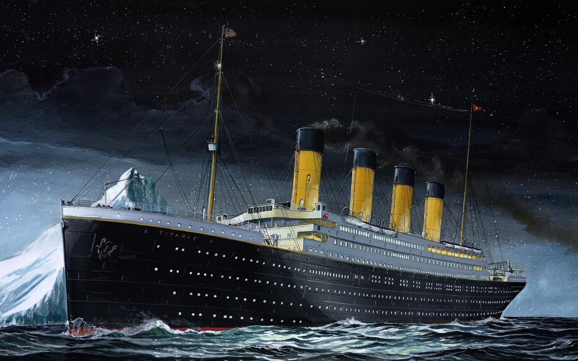 Awesome Titanic Photos - Ship Drawing Titanic , HD Wallpaper & Backgrounds