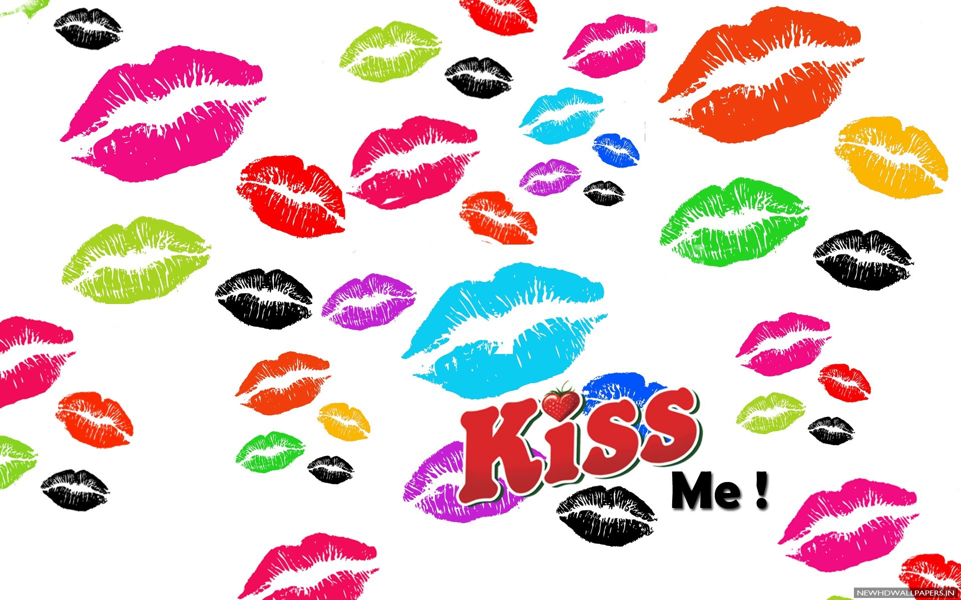 Colorful Lips Kiss Day 2015 Wallpapernew Hd Wallpapers - Kiss Day Hd New , HD Wallpaper & Backgrounds